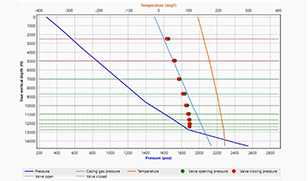 Gas lift diagnostics plot added to P/T and nodal analysis tasks