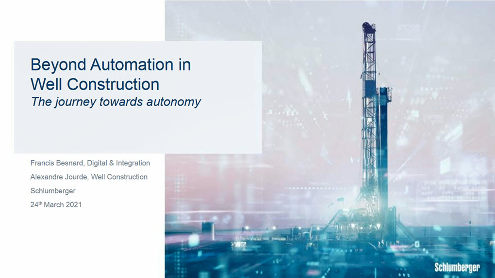 World Oil: Beyond Automation in Well Construction