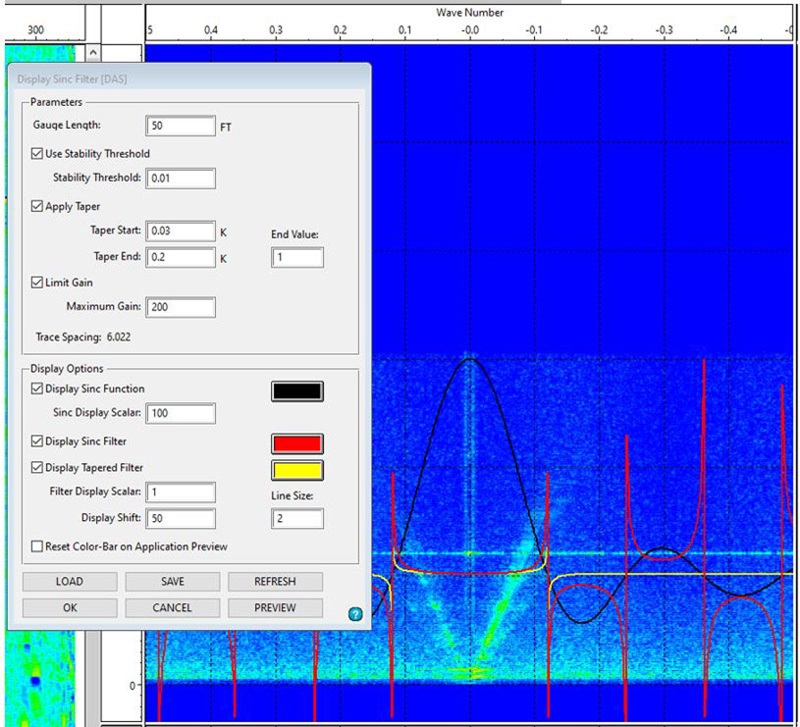 Interactive tool to build and QC the inverse SINC function filter