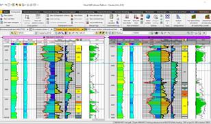 Offshore wind software showing data