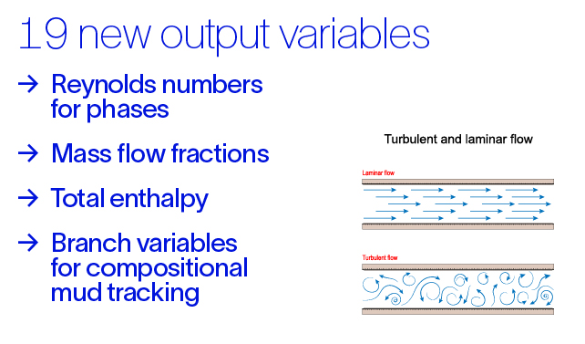 19 new output variables