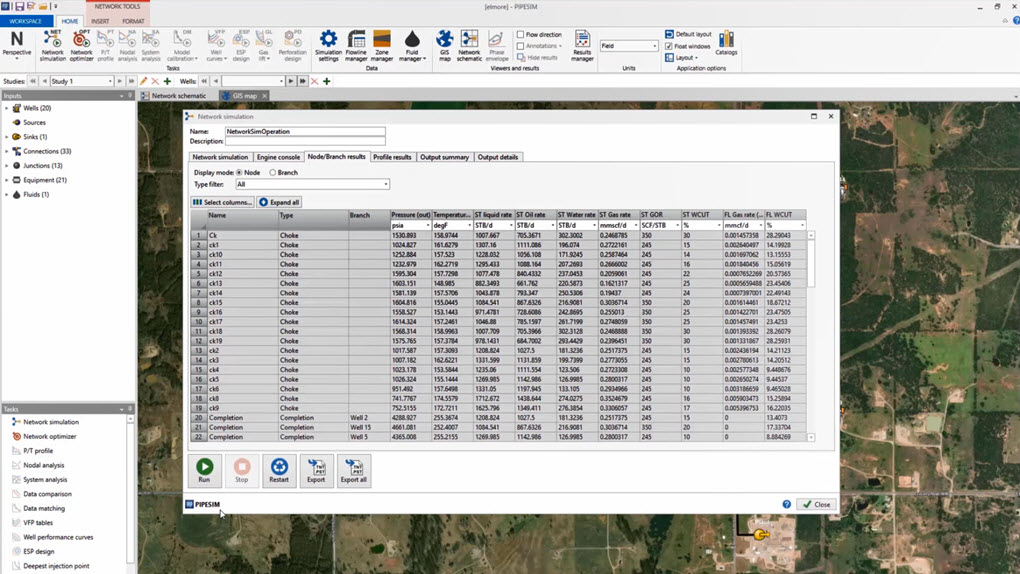 Pipesim steady-state Multiphase flow simulator